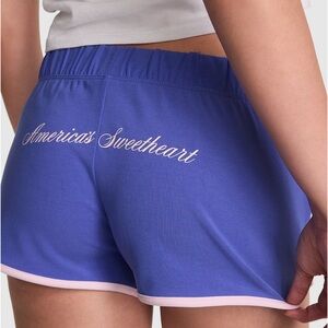 NWT PINK Sz M “American Sweetheart” Soft Modal Micro Terry Short Ultra Marine